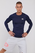 Under Armour mânecă lungă de antrenament culoarea albastru marin, neted