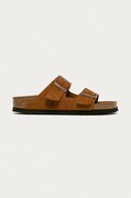 Замшеві шльопанці Birkenstock Arizona SFB жіночі колір коричневий 1009527