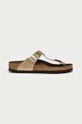 Šľapky Birkenstock Gizeh dámske, zlatá farba, na plochom podpätku, 1016108