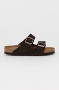 Birkenstock Klapki zamszowe Arizona damskie kolor brązowy 951311.D
