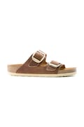 Δερμάτινες παντόφλες Birkenstock Arizona Big Buckle γυναικείες, χρώμα: καφέ, 1011072