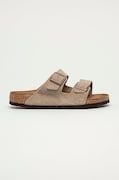 Birkenstock suede sliders Arizona men's gray color 951301