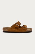 Замшеві шльопанці Birkenstock Arizona чоловічі колір коричневий 1009526
