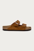 Birkenstock suede sliders Arizona men's brown color 1009526