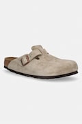 Birkenstock papuci bărbați piele întoarsă Boston bej 560771