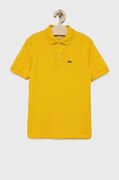 Lacoste polo bawełniane dziecięce kolor żółty