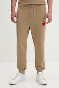 HUGO teplákové nohavice pánske bavlnené Doak212 béžové regular waist 50447963
