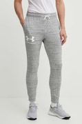 Under Armour pantaloni barbati, culoarea gri, neted 1361642-001
