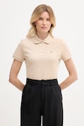 Lacoste polo damskie bawełniane beżowe PF7839