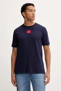 HUGO tricou din bumbac culoarea alb, cu imprimeu, 50447978