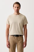 G-Star t-shirt ανδρικό βαμβακερό Lash μπεζ D16396-2653
