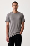 G-Star T-shirt męski bawełniany z elastanem Slim base szary D19070-C723