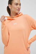 Under Armour bluza femei, culoarea roz, cu glugă, neted
