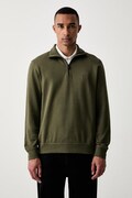 BOSS Orange bluza męska bawełniana Zetrust zielona 50468926
