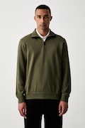 BOSS Orange bluza męska bawełniana Zetrust zielona 50468926