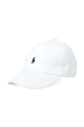 Бавовняна кепка Polo Ralph Lauren колір білий з аплікацією