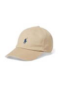 Дитяча бавовняна шапка Polo Ralph Lauren колір бежевий однотонна