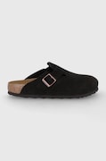 Semišové pantofle Birkenstock Boston hnědá barva
