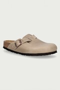 Birkenstock Boston ciabatte slide da donna in nubuk marrone 960813