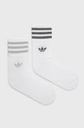 adidas Originals skarpetki (2-pack) damskie kolor biały HC9561