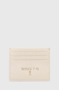 Patrizia Pepe etui na karty skórzane kolor beżowy CQ7001 L001