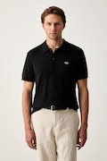 Lacoste πόλο βαμβακερό Ανδρικό μαύρο DH2050