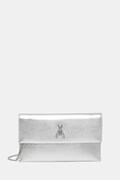 Patrizia Pepe kopertówka damska skórzana srebrna CB5460 L041