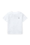 Дитяча бавовняна футболка Polo Ralph Lauren колір білий гладкий
