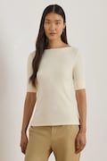 Lauren Ralph Lauren t-shirt 200654963036 damski kolor beżowy