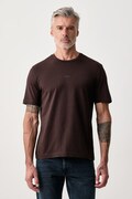 BOSS Orange T-shirt męski z bawełną TChup brązowy 50473278