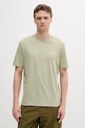 HUGO tricou din bumbac barbati, culoarea verde, neted, 50466158