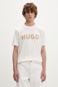 HUGO tričko pánske bavlnené Dulivio béžové 50467556