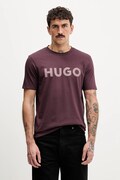 HUGO t-shirt bawełniany męski kolor czarny z nadrukiem 50467556