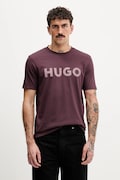 HUGO t-shirt bawełniany męski kolor czarny z nadrukiem 50467556