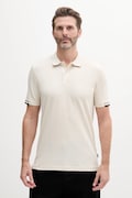 Bombažen polo BOSS bela barva