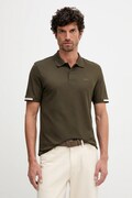 Bombažen polo BOSS zelena barva