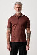 BOSS polo męskie bawełniane Penrose 38 brązowe 50469360