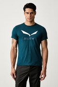 Salewa T-shirt trekkingowy męski Solidlogo Dry turkusowy 00.0000027018
