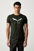 Salewa T-shirt trekkingowy męski Solidlogo Dry zielony 00.0000027018