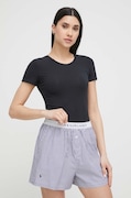 Μπλουζάκι πιτζάμας Polo Ralph Lauren χρώμα: μαύρο