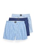 Polo Ralph Lauren bokserki męskie bawełniane 3-pack niebieskie 714830273