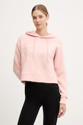 Guess bluză NEW ALISA culoarea roz, cu glugă, cu imprimeu, V2YQ08 K7UW2