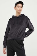 Champion bluza damska kolor czarny z kapturem gładka