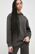 Casall bluza damska kolor szary z kapturem gładka