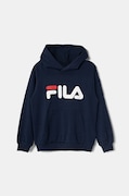 Fila bluza copii culoarea albastru marin, cu glugă, cu imprimeu