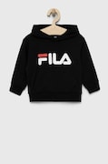 Fila bluza copii culoarea negru, cu glugă, cu imprimeu