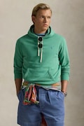 Mikina Polo Ralph Lauren pánská, zelená barva, s kapucí, hladká, 710766778