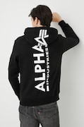 Alpha Industries bluza męska kolor czarny z kapturem