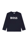 BOSS tricou de bumbac pentru copii culoarea albastru marin, cu imprimeu