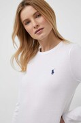 Памучна блуза с дълги ръкави Polo Ralph Lauren в бяло 211898699